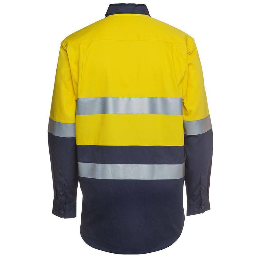 Hi Vis Long Sleeve Yellow Taped Shirt Shirts JB's Wear