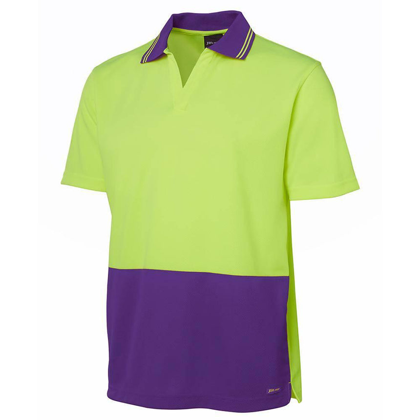 Hi Vis S/S Non Button Polo Polos JB's Wear