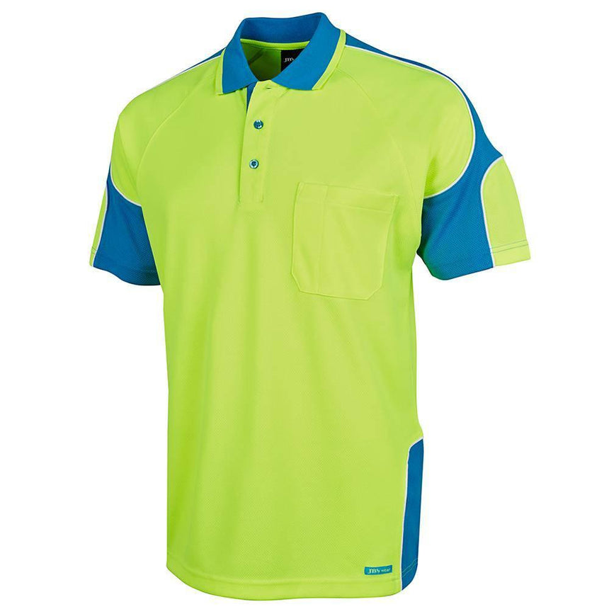 Hi Vis Short Sleeve Arm Panel Polo Polos JB's Wear