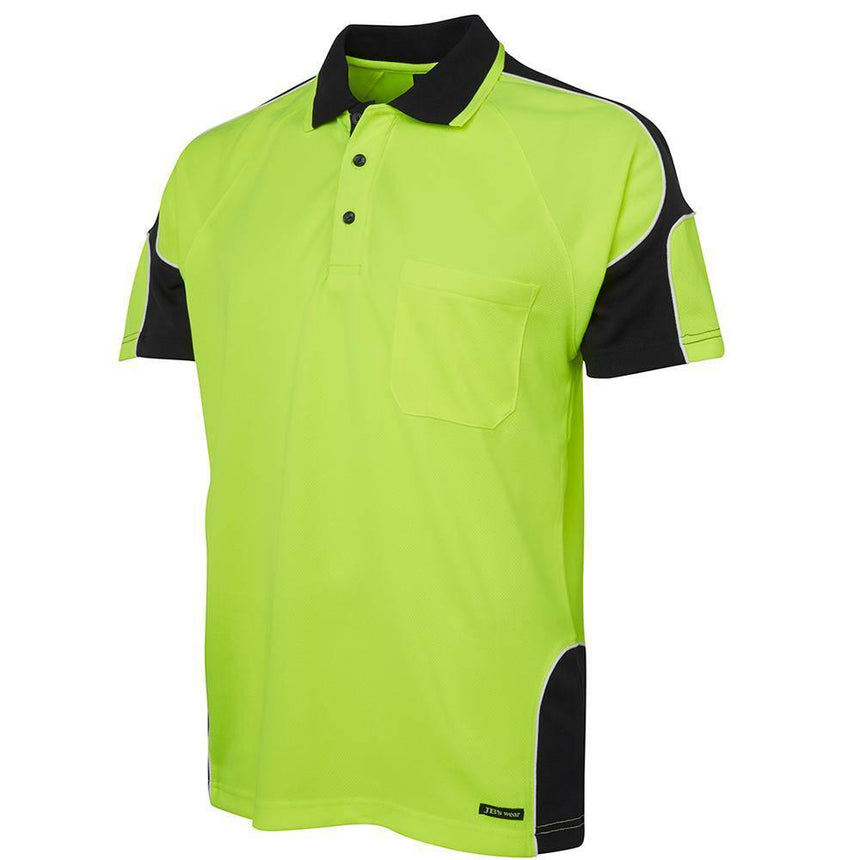 Hi Vis Short Sleeve Arm Panel Polo Polos JB's Wear