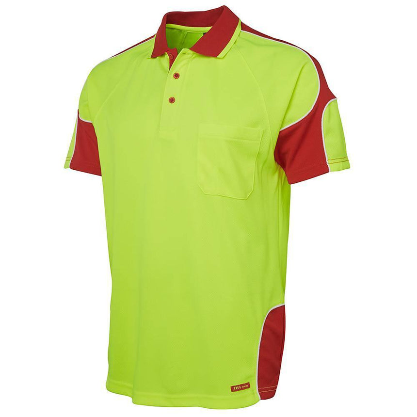 Hi Vis Short Sleeve Arm Panel Polo Polos JB's Wear