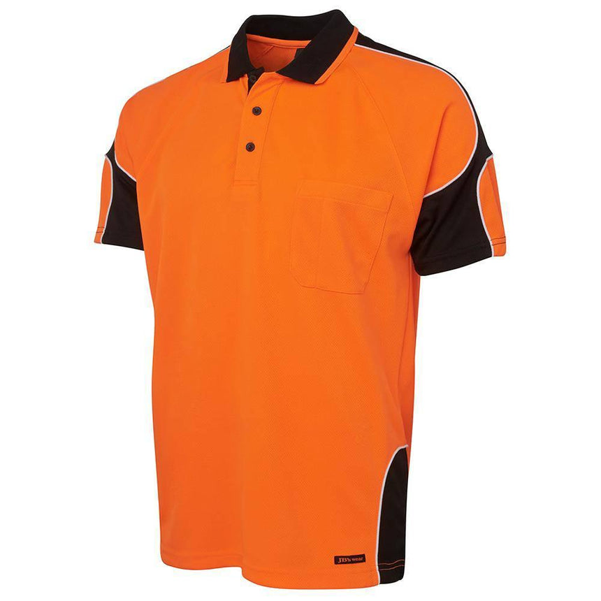 Hi Vis Short Sleeve Arm Panel Polo Polos JB's Wear