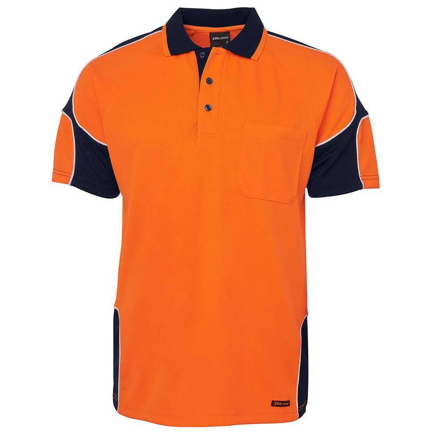 Hi Vis Short Sleeve Arm Panel Polo Polos JB's Wear
