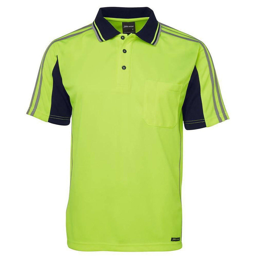 Hi Vis Short Sleeve Arm Panel Polo Polos JB's Wear