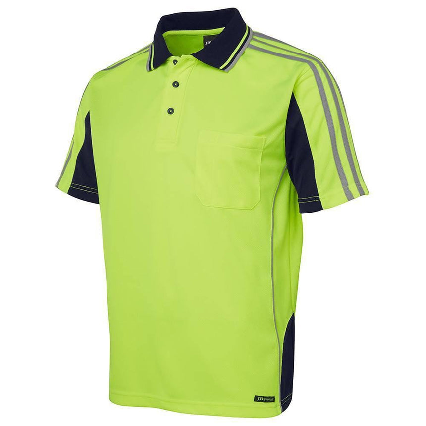 Hi Vis Short Sleeve Arm Panel Polo Polos JB's Wear