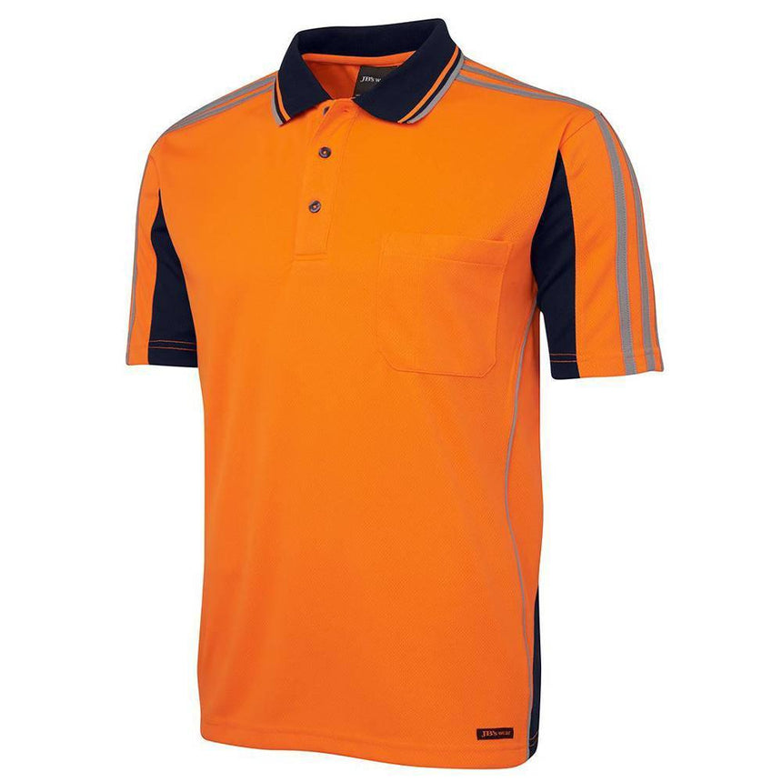 Hi Vis Short Sleeve Arm Panel Polo Polos JB's Wear