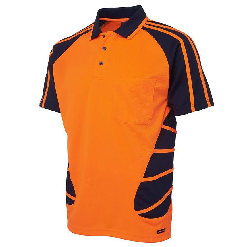 Hi Vis Short Sleeve Spider Polo Polos JB's Wear