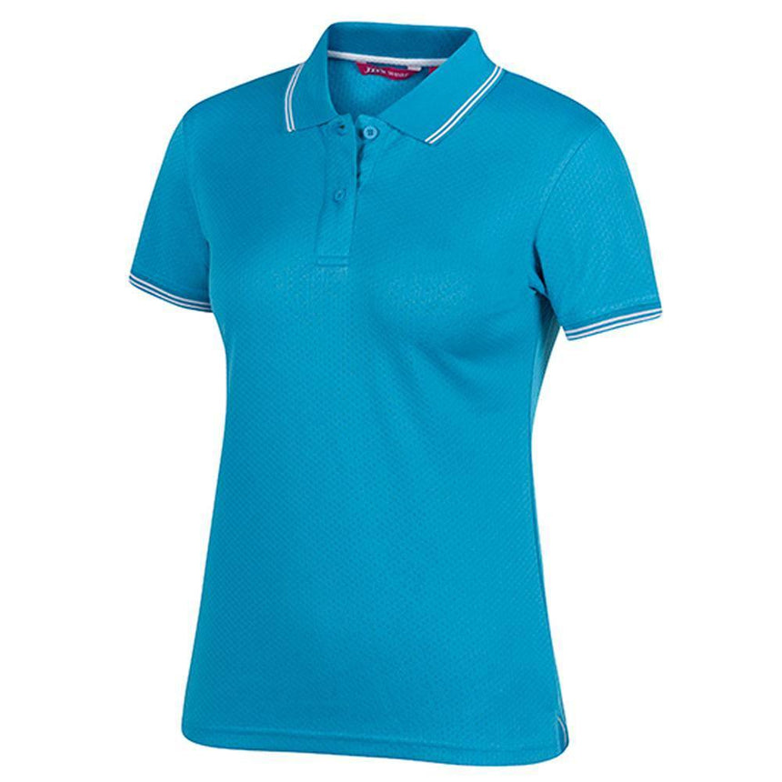 Ladies Jacquard Contrast Polo Polos JB's Wear