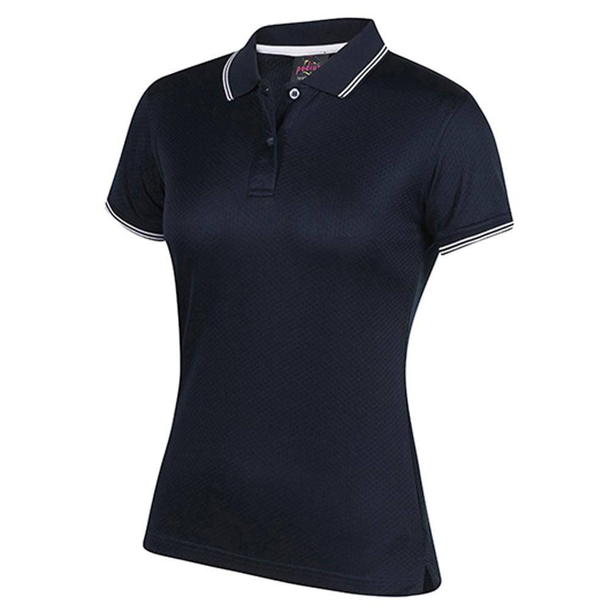 Ladies Jacquard Contrast Polo Polos JB's Wear