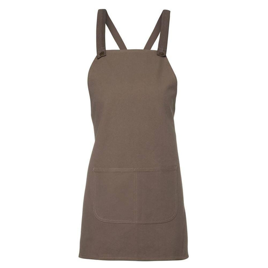 Cross Back 65x71 Bib Canvas Apron (Without Strap) Aprons JB's Wear Latte