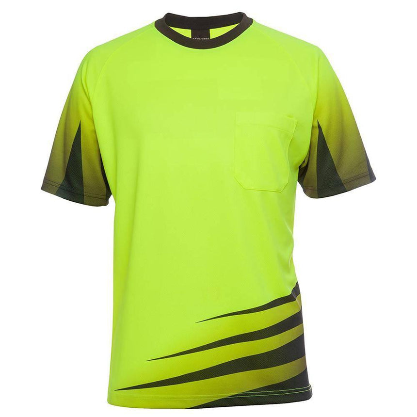 Hi Vis Rippa Sub Tee T Shirts JB's Wear Lime/Black XS