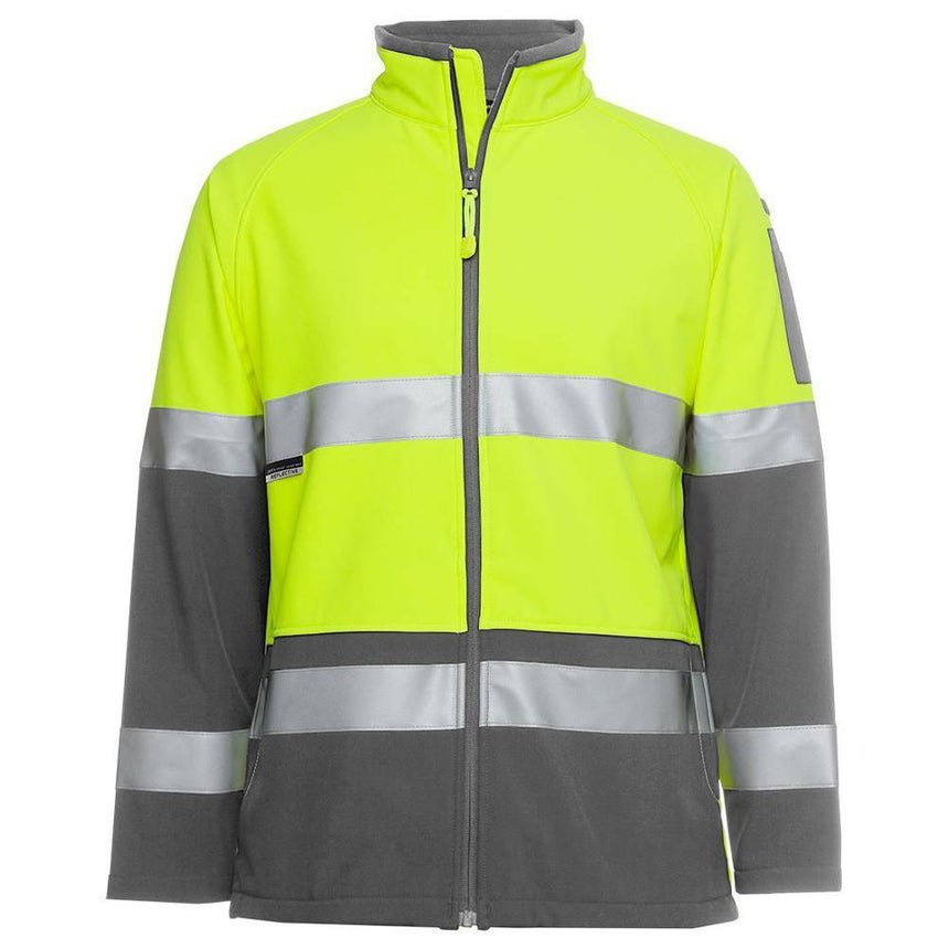 Hi Vis |D+N| Softshell Jacket Jackets JB's Wear Lime/Charcoal XS