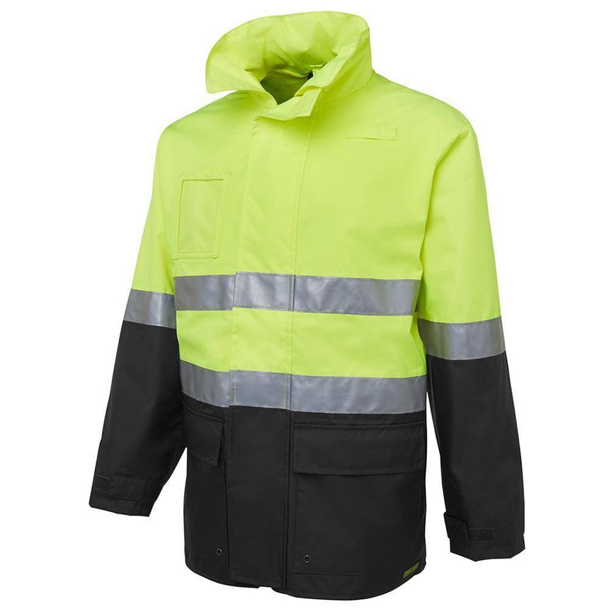 Hi Vis (D+N) Long Line Jacket Jackets JB's Wear Lime/Navy 2XS
