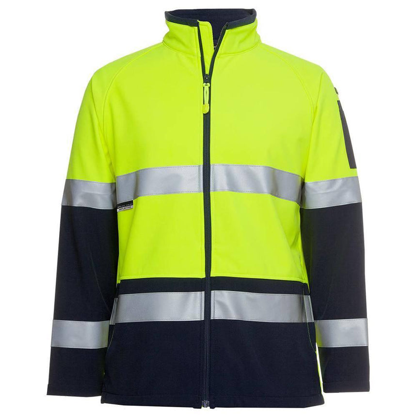 Hi Vis |D+N| Softshell Jacket Jackets JB's Wear Lime/Navy 2XS