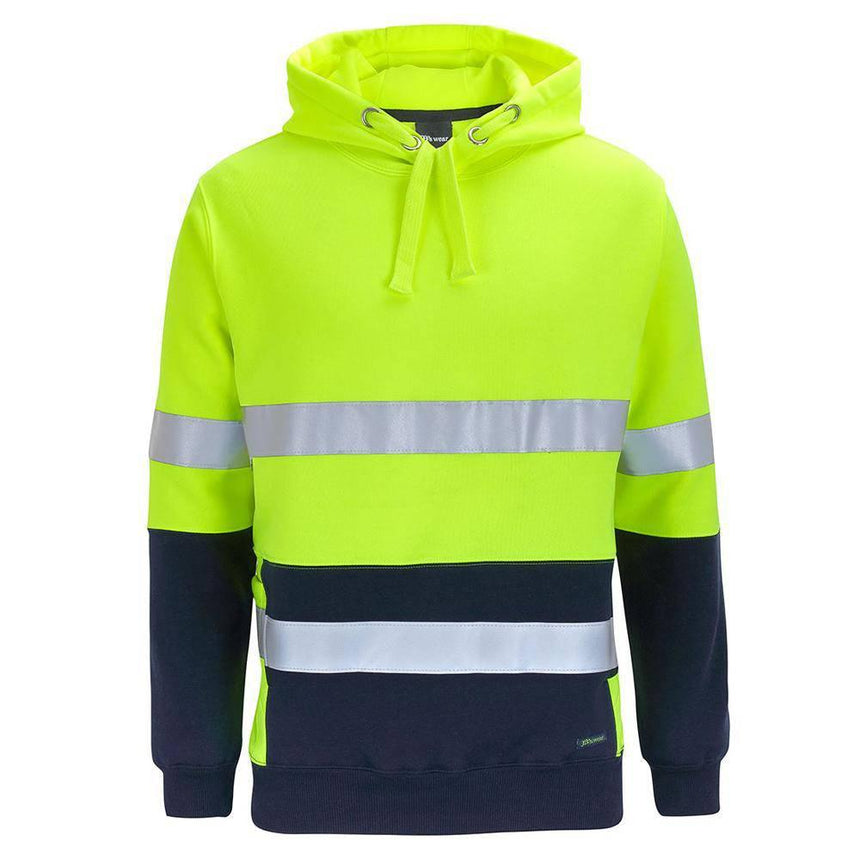 Hi Vis D+N 330g Pullover Hoodie Hoodies JB's Wear Lime/Navy S