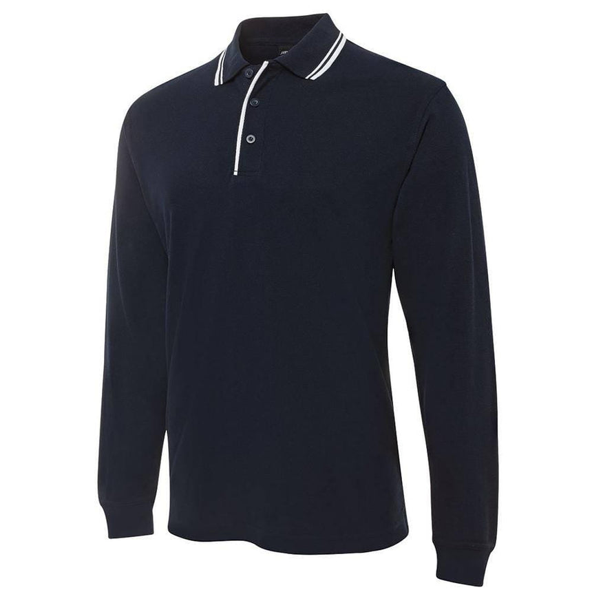 Long Sleeve Contrast Polo Polos JB's Wear