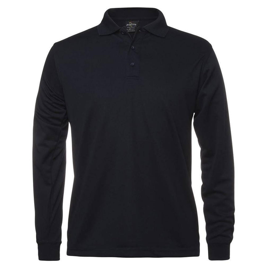 Long Sleeve Poly Polo Polos JB's Wear Navy S
