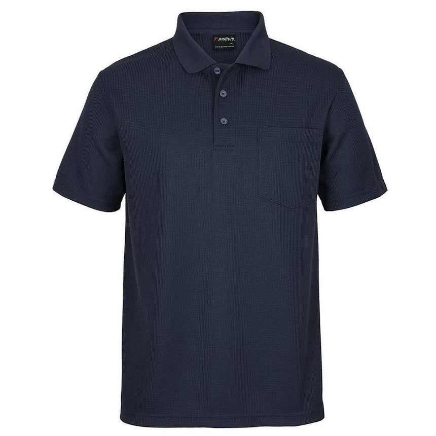 Podium Waffle Pocket Polo Polos JB's Wear Navy S