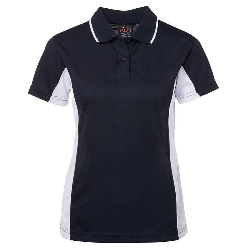 Ladies Contrast Polo Polos JB's Wear Navy/White 8
