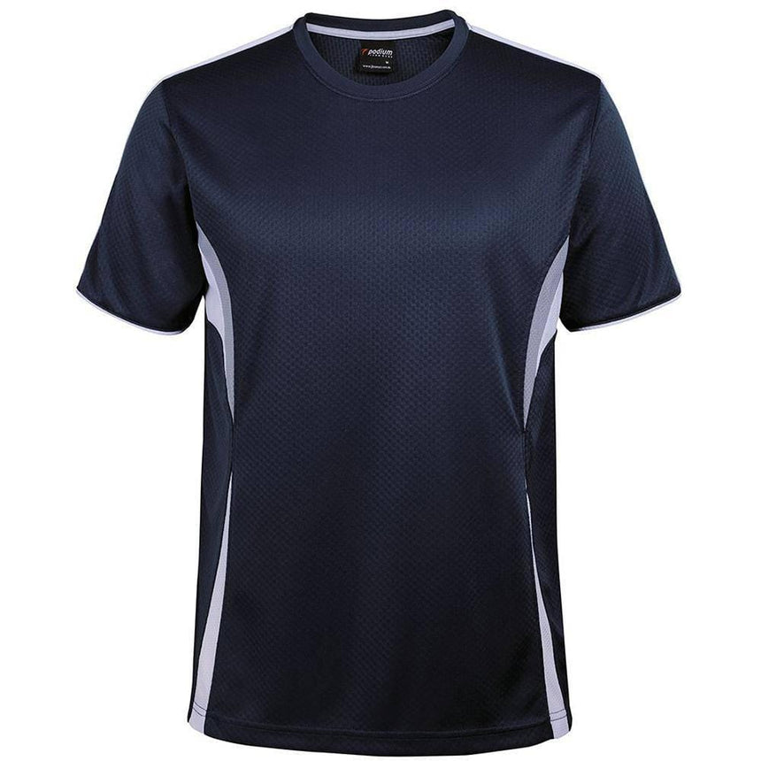 Podium Cool Tee T Shirts JB's Wear Navy/White/Grey 2XS