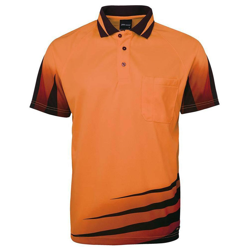 Hi Vis Rippa Sub Polo Polos JB's Wear Orange/Black XS