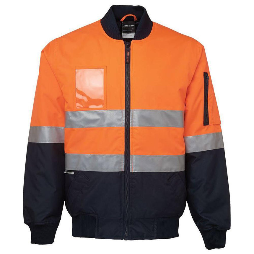 Hi Vis (D+N) Flying Jacket Jackets JB's Wear Orange/Navy 2XS