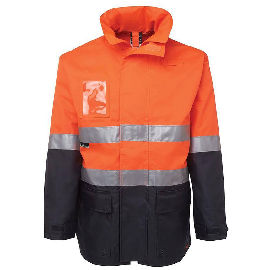Hi Vis (D+N) Long Line Jacket Jackets JB's Wear Orange/Navy 2XS