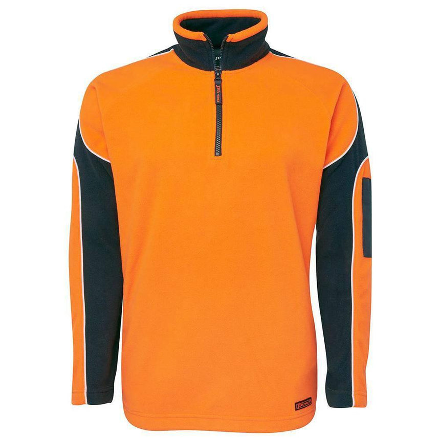 Hi Vis Arm Panel Polar Sweaters JB's Wear Orange/Navy S