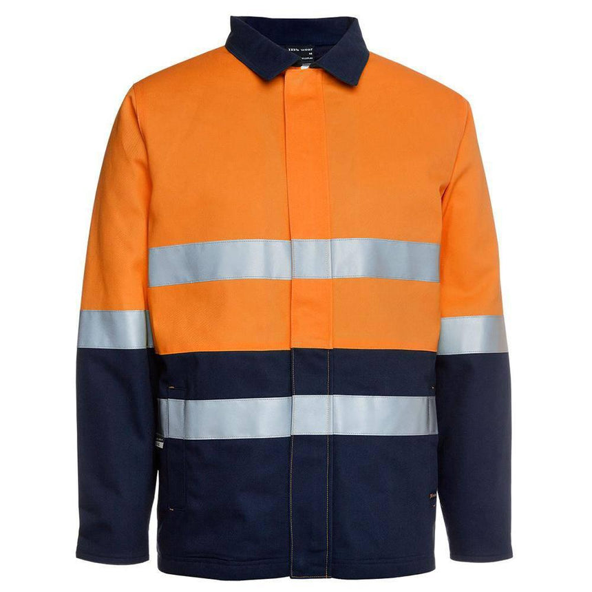 Hi Vis Cotton Jacket Jackets JB's Wear Orange/Navy S