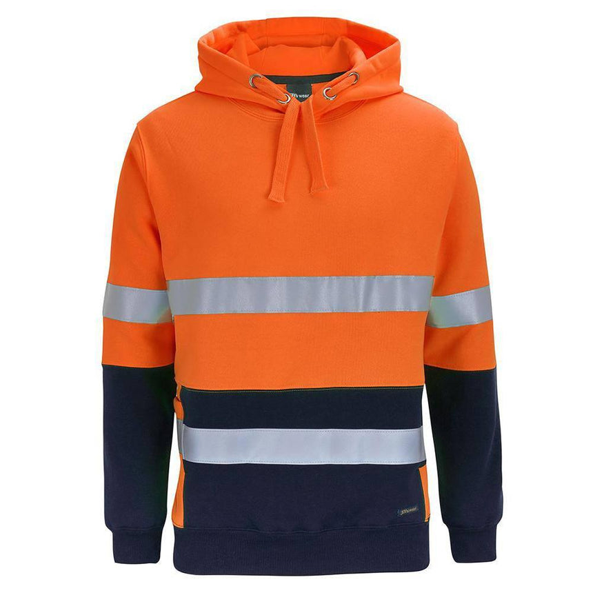 Hi Vis D+N 330g Pullover Hoodie Hoodies JB's Wear Orange/Navy S