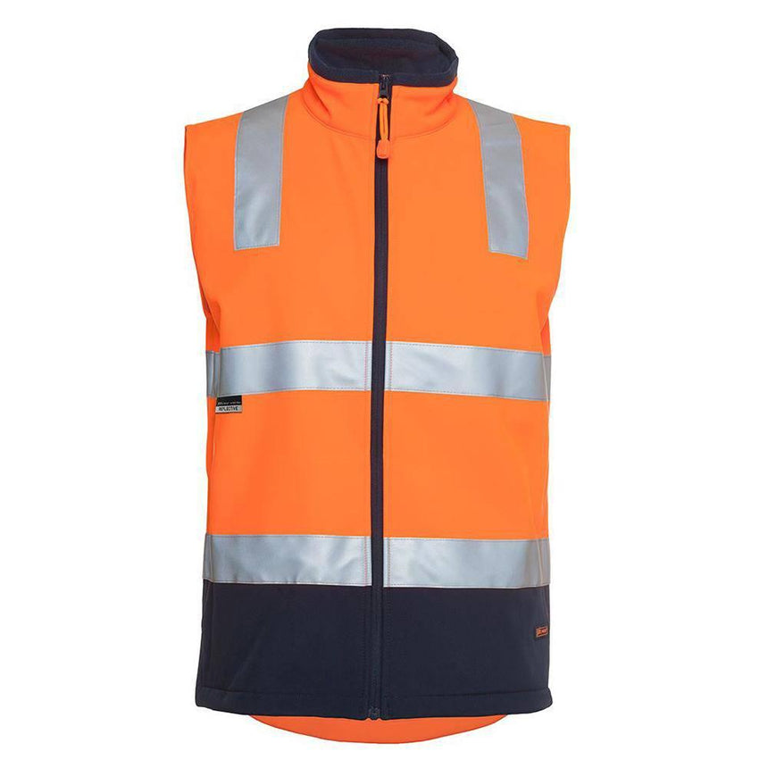 Hi Vis |D+N| Softshell Vest Vests JB's Wear Orange/Navy XS