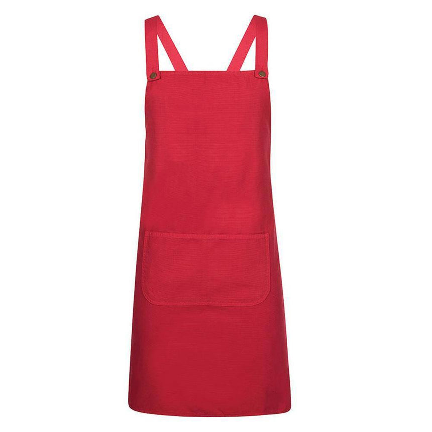 Cross Back Canvas Apron (Without Straps) Aprons JB's Wear Red