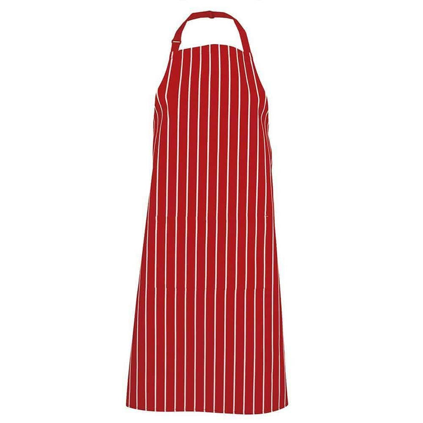 Bib Striped Apron With Pocket Aprons JB's Wear