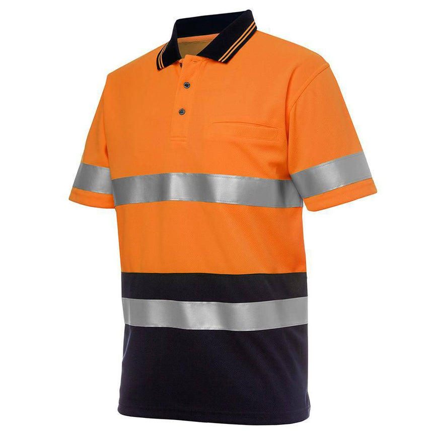 Taped Hi Vis Short Sleeve Traditional Polo Polos JB's Wear
