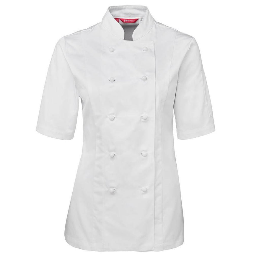 Ladies Short Sleeve Chef's Jacket Chef Jackets JB's Wear White 6
