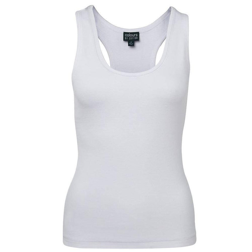 C of C Ladies Athletic Singlet Singlets JB's Wear White 8
