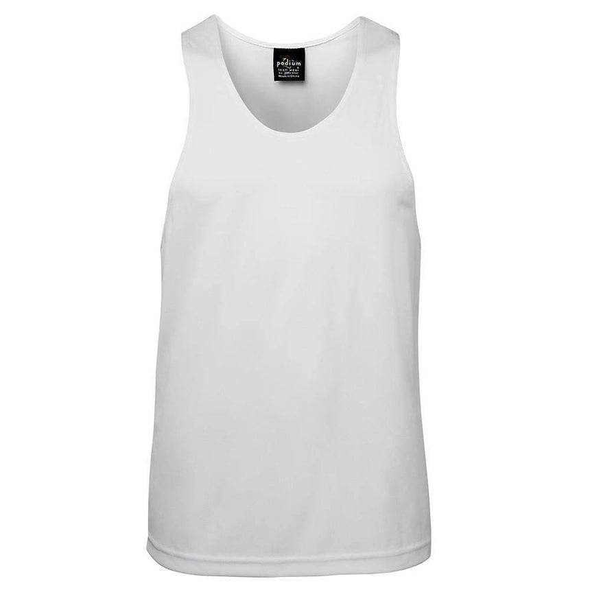 Poly Singlet Singlets JB's Wear White S
