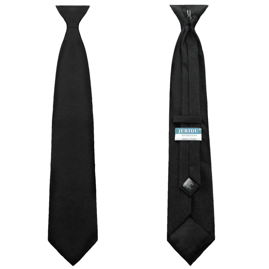 Men's Black Clip On Tie 2 Ties Ties Jeridu