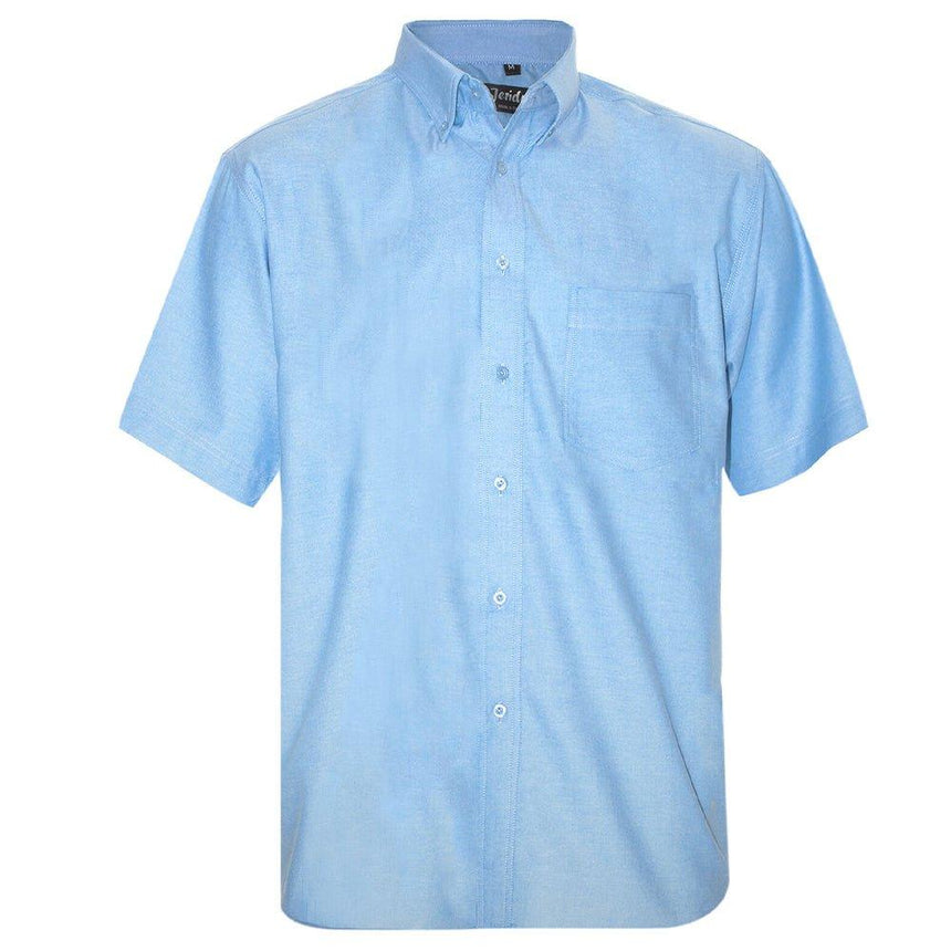 Men's Blue Oxford Shirt Shirts Jeridu