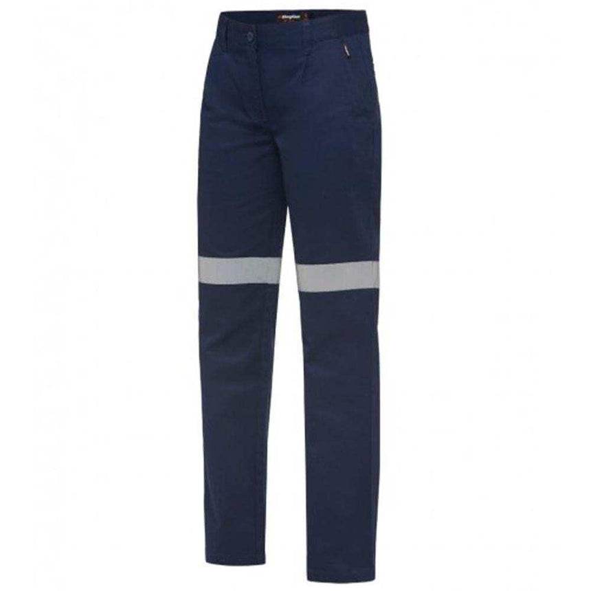 Women's Drill Reflective Pants Pants KingGee 6 Navy