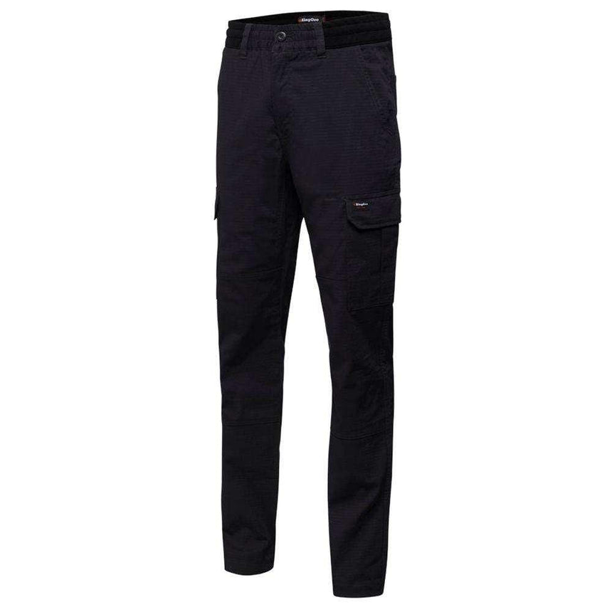 Rib Comfort Waist Pant Pants KingGee Black 77R