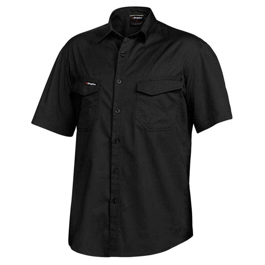 Tradies Shirt Short Sleeve Shirts KingGee Black S
