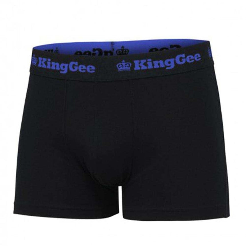 King Gee Cotton Trunk 3 Pack Black, mixcolour elastic band,K09023 Underwears KingGee