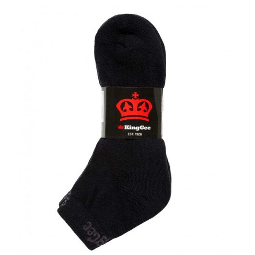 King Gee Men's Crew Cotton Work Sock - 5 Pack,K09035 Socks KingGee
