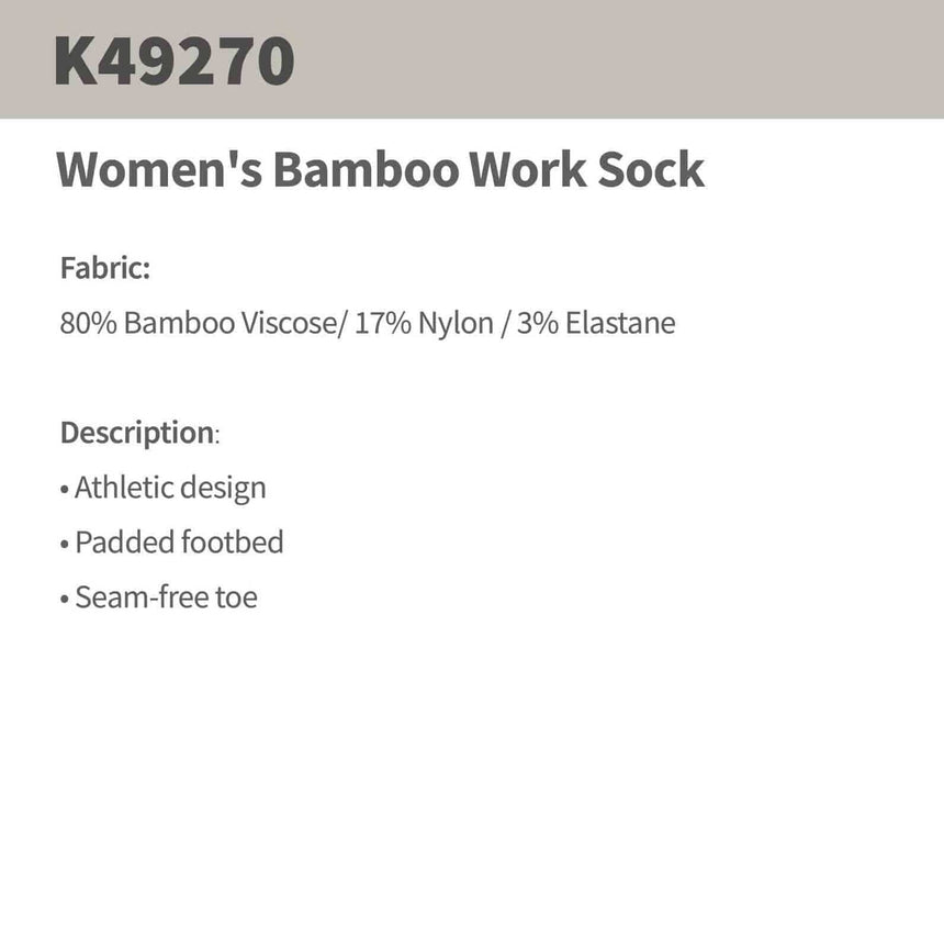 King Gee Women's Bamboo Work Sock,K49270 Socks KingGee