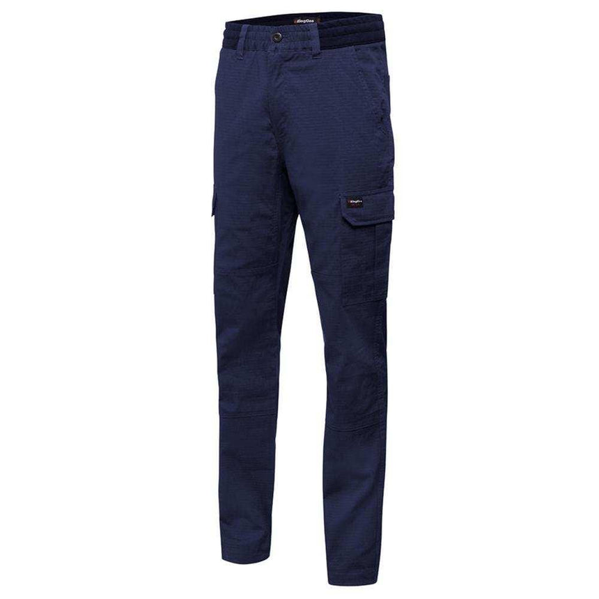 Rib Comfort Waist Pant Pants KingGee Navy 77R
