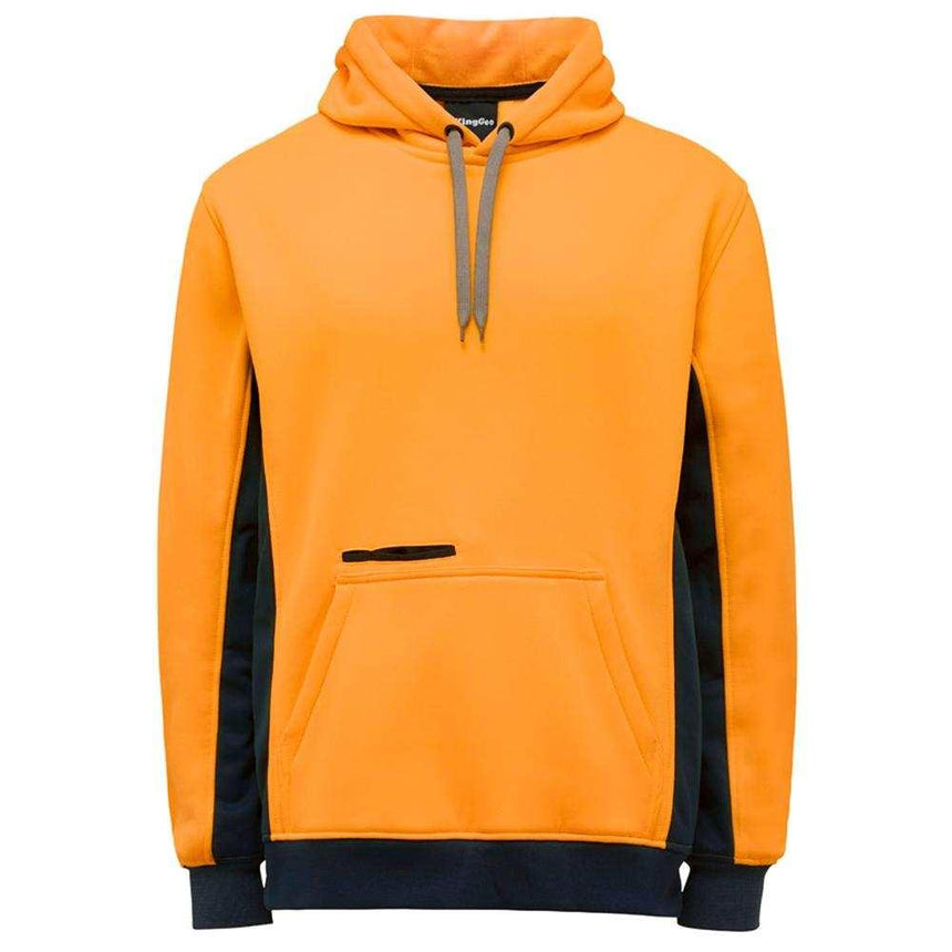 Hi Vis Pull Over Hoodie Sweaters KingGee S Orange/Navy