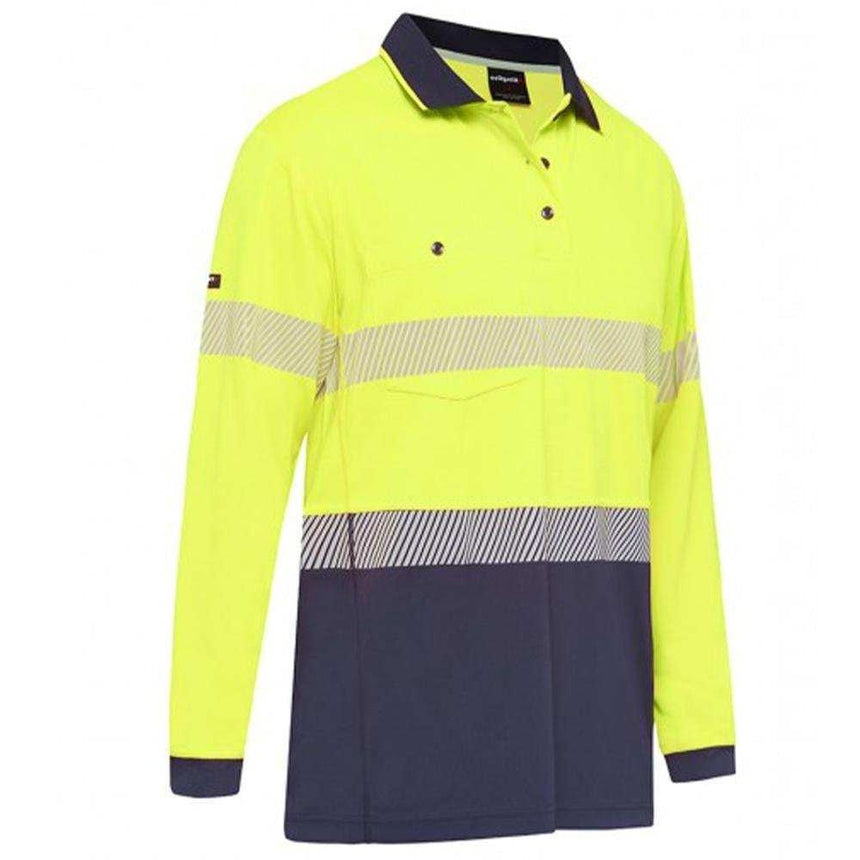 Workcool Hyperfreeze Spliced Polo Polos KingGee S Yellow/Navy
