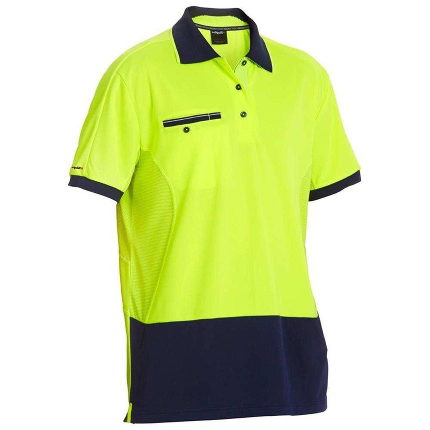 Workcool Spliced Short Sleeve Polo Polos KingGee S Yellow/Navy