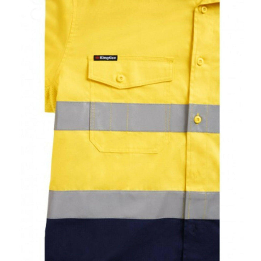 Workcool 2 Hi Vis Ref Spliced Shirt Shirts KingGee